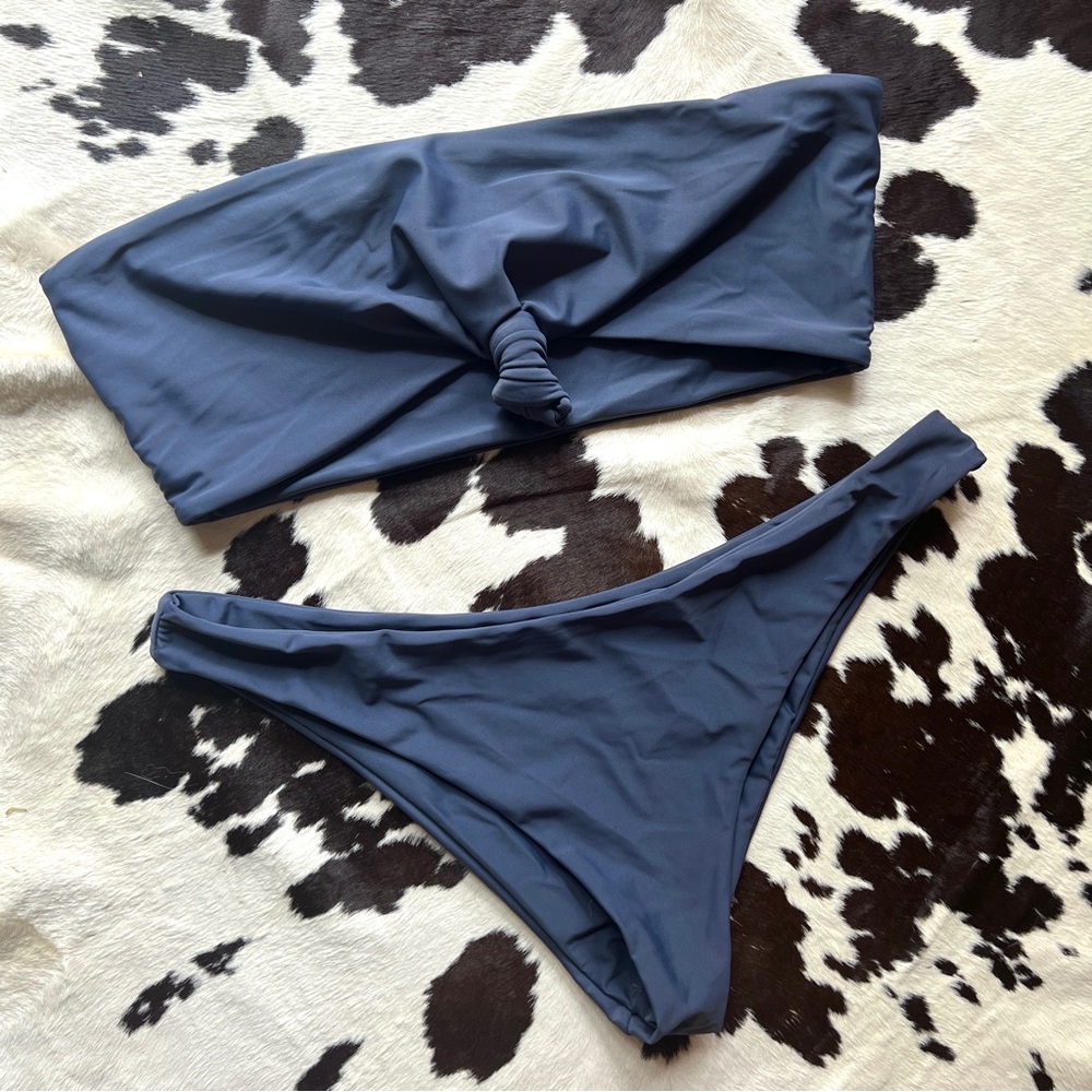 Zaful knotted bandeau bikini